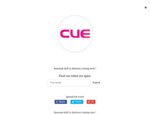 Tablet Screenshot of cueboutique.com